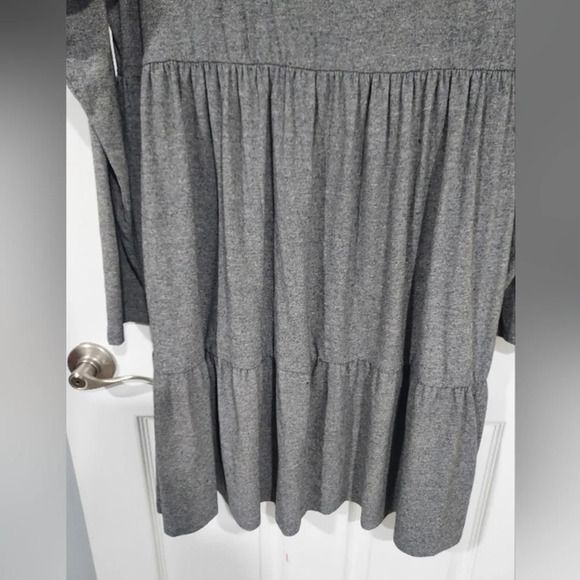 Wild Fable Gray Long Sleeve Scoop Neckline Dress in Size 2X - Picture 4 of 11
